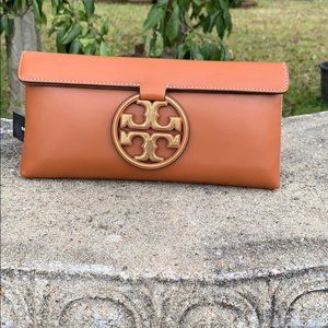 Brand new Tory Burch leather clutch